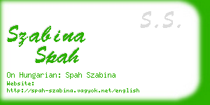 szabina spah business card